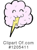 Cloud And Lightning Clipart #1205411 by lineartestpilot