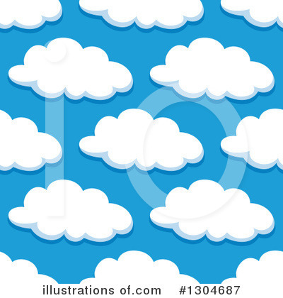 Royalty-Free (RF) Cloud Clipart Illustration by Vector Tradition SM - Stock Sample #1304687