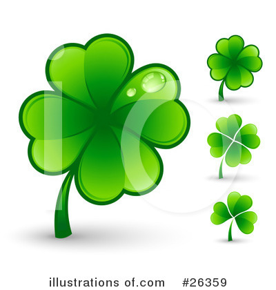 Royalty-Free (RF) Clover Clipart Illustration by beboy - Stock Sample #26359