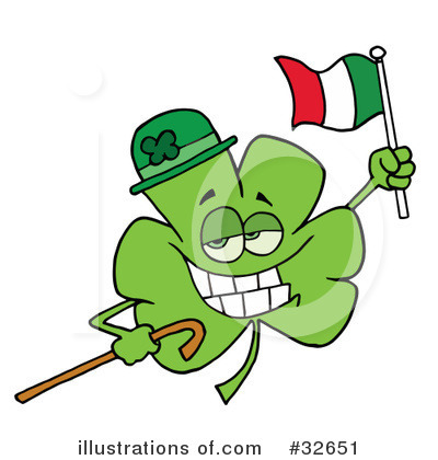 Royalty-Free (RF) Clover Clipart Illustration by Hit Toon - Stock Sample #32651