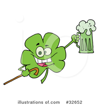 Royalty-Free (RF) Clover Clipart Illustration by Hit Toon - Stock Sample #32652
