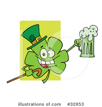 Royalty-Free (RF) Clover Clipart Illustration by Hit Toon - Stock Sample #32653