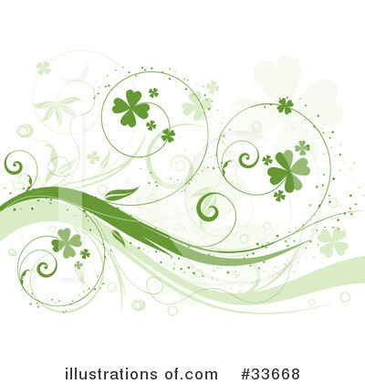 Royalty-Free (RF) Clovers Clipart Illustration by KJ Pargeter - Stock Sample #33668