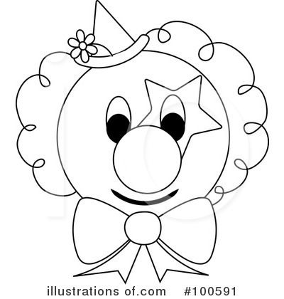 Royalty-Free (RF) Clown Clipart Illustration by Pams Clipart - Stock Sample #100591