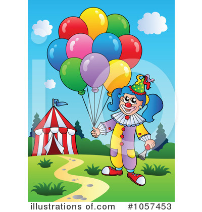 Royalty-Free (RF) Clown Clipart Illustration by visekart - Stock Sample #1057453
