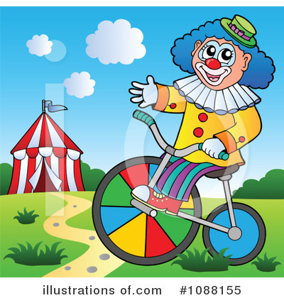 Royalty-Free (RF) Clown Clipart Illustration by visekart - Stock Sample #1088155