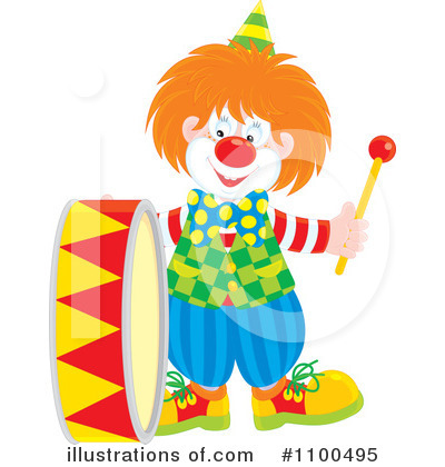 Royalty-Free (RF) Clown Clipart Illustration by Alex Bannykh - Stock Sample #1100495