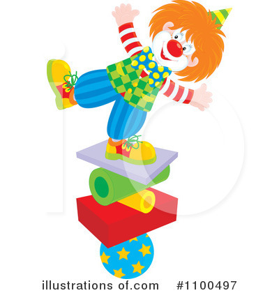 Royalty-Free (RF) Clown Clipart Illustration by Alex Bannykh - Stock Sample #1100497