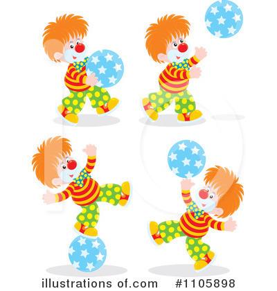 Royalty-Free (RF) Clown Clipart Illustration by Alex Bannykh - Stock Sample #1105898