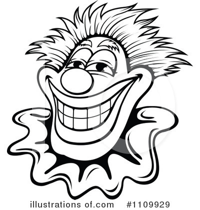Royalty-Free (RF) Clown Clipart Illustration by Vector Tradition SM - Stock Sample #1109929