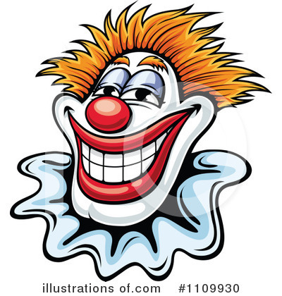 Royalty-Free (RF) Clown Clipart Illustration by Vector Tradition SM - Stock Sample #1109930