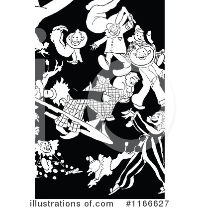 Royalty-Free (RF) Clown Clipart Illustration by Prawny Vintage - Stock Sample #1166627