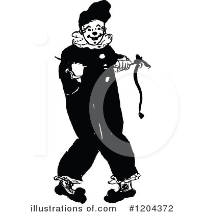 Royalty-Free (RF) Clown Clipart Illustration by Prawny Vintage - Stock Sample #1204372