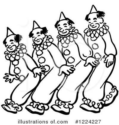 Royalty-Free (RF) Clown Clipart Illustration by Picsburg - Stock Sample #1224227
