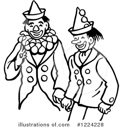 Royalty-Free (RF) Clown Clipart Illustration by Picsburg - Stock Sample #1224228