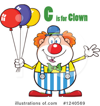 Royalty-Free (RF) Clown Clipart Illustration by Hit Toon - Stock Sample #1240569