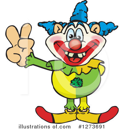 Royalty-Free (RF) Clown Clipart Illustration by Dennis Holmes Designs - Stock Sample #1273691