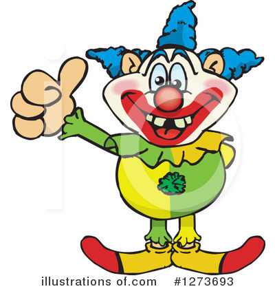 Royalty-Free (RF) Clown Clipart Illustration by Dennis Holmes Designs - Stock Sample #1273693