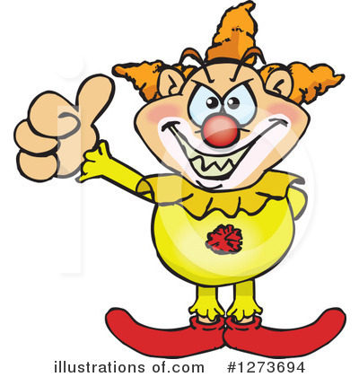Royalty-Free (RF) Clown Clipart Illustration by Dennis Holmes Designs - Stock Sample #1273694