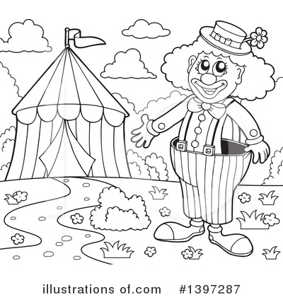 Royalty-Free (RF) Clown Clipart Illustration by visekart - Stock Sample #1397287