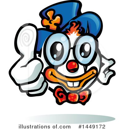 Royalty-Free (RF) Clown Clipart Illustration by Domenico Condello - Stock Sample #1449172
