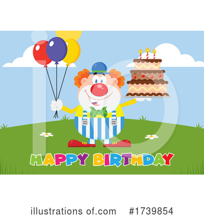 Royalty-Free (RF) Clown Clipart Illustration by Hit Toon - Stock Sample #1739854