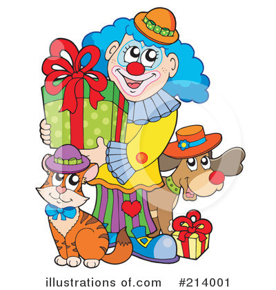 Royalty-Free (RF) Clown Clipart Illustration by visekart - Stock Sample #214001