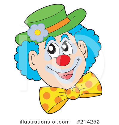 Royalty-Free (RF) Clown Clipart Illustration by visekart - Stock Sample #214252