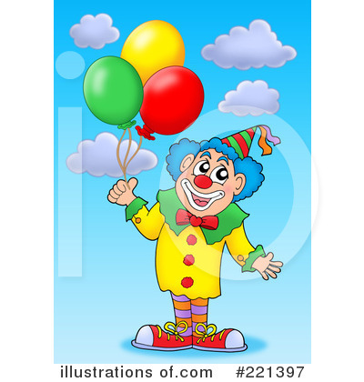 Royalty-Free (RF) Clown Clipart Illustration by visekart - Stock Sample #221397