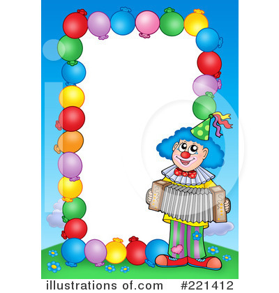 Royalty-Free (RF) Clown Clipart Illustration by visekart - Stock Sample #221412