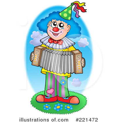 Royalty-Free (RF) Clown Clipart Illustration by visekart - Stock Sample #221472
