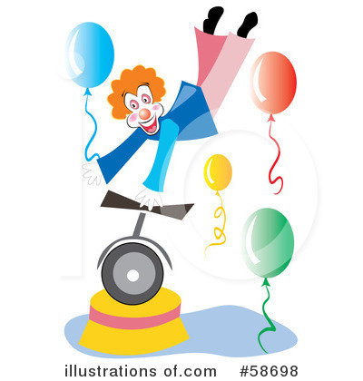 Royalty-Free (RF) Clown Clipart Illustration by MilsiArt - Stock Sample #58698