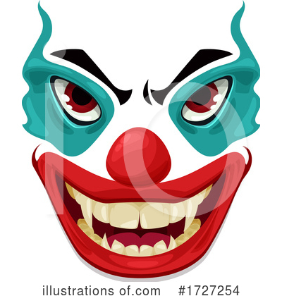 Royalty-Free (RF) Clown Face Clipart Illustration by Vector Tradition SM - Stock Sample #1727254