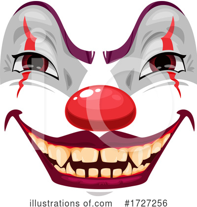 Royalty-Free (RF) Clown Face Clipart Illustration by Vector Tradition SM - Stock Sample #1727256