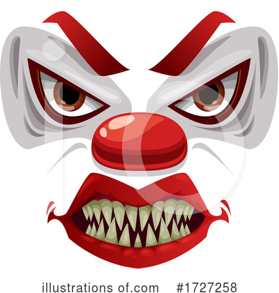 Royalty-Free (RF) Clown Face Clipart Illustration by Vector Tradition SM - Stock Sample #1727258