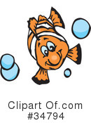 Clown Fish Clipart #34794 by Dennis Holmes Designs