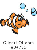 Clown Fish Clipart #34795 by Dennis Holmes Designs