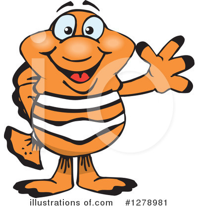 Royalty-Free (RF) Clownfish Clipart Illustration by Dennis Holmes Designs - Stock Sample #1278981