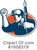 Coal Miner Clipart #1608319 by patrimonio