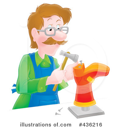 Royalty-Free (RF) Cobbler Clipart Illustration by Alex Bannykh - Stock Sample #436216