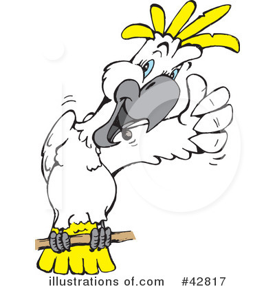 Royalty-Free (RF) Cockatoo Clipart Illustration by Dennis Holmes Designs - Stock Sample #42817