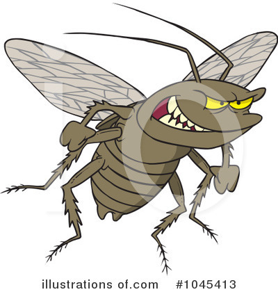 Royalty-Free (RF) Cockroach Clipart Illustration by toonaday - Stock Sample #1045413