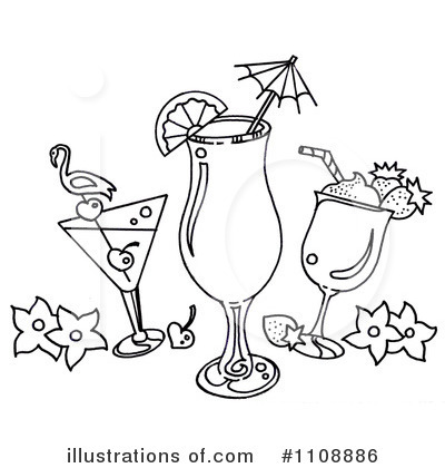 Royalty-Free (RF) Cocktails Clipart Illustration by LoopyLand - Stock Sample #1108886