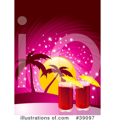 Royalty-Free (RF) Cocktails Clipart Illustration by elaineitalia - Stock Sample #39097