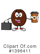 Coffee Bean Character Clipart #1396411 by Hit Toon