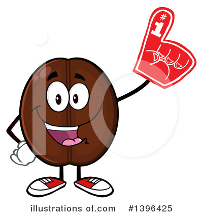 Coffee Bean Character Clipart #1396425 by Hit Toon