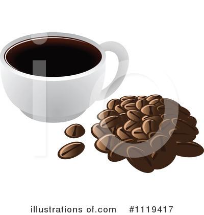 Coffee Bean Clipart #1119417 by Leo Blanchette