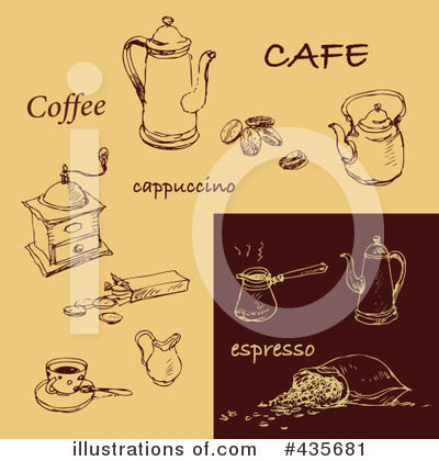 Royalty-Free (RF) Coffee Clipart Illustration by Eugene - Stock Sample #435681