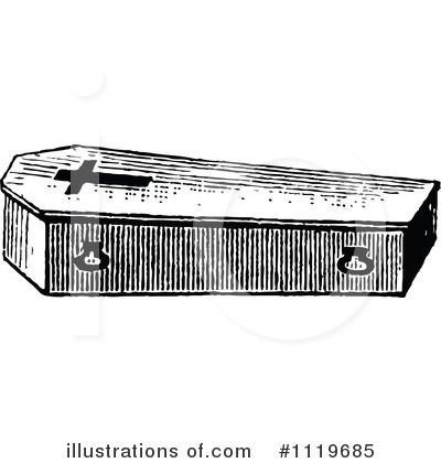 Royalty-Free (RF) Coffin Clipart Illustration by Prawny Vintage - Stock Sample #1119685