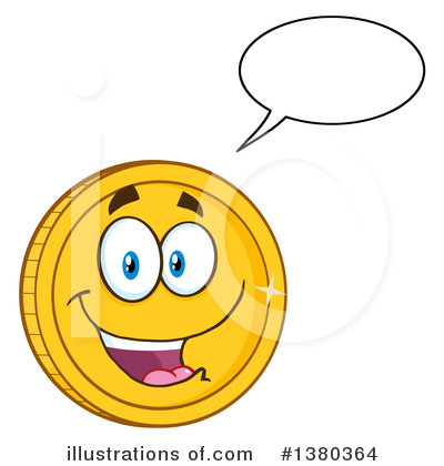 Royalty-Free (RF) Coin Clipart Illustration by Hit Toon - Stock Sample #1380364